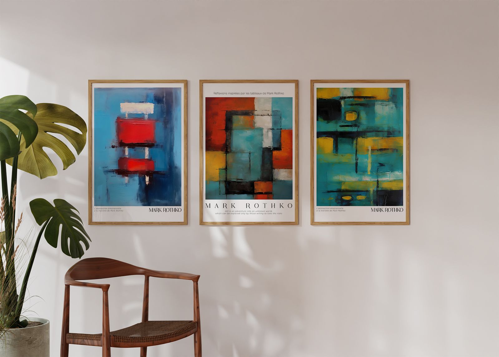 Póster - Inspirado en Mark Rothko / Set de 3