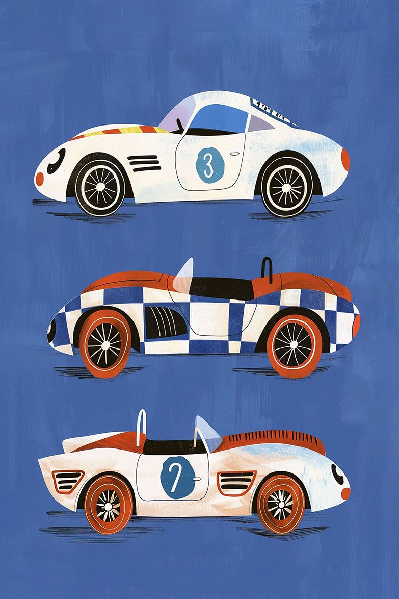 Póster - Coches Coloridos