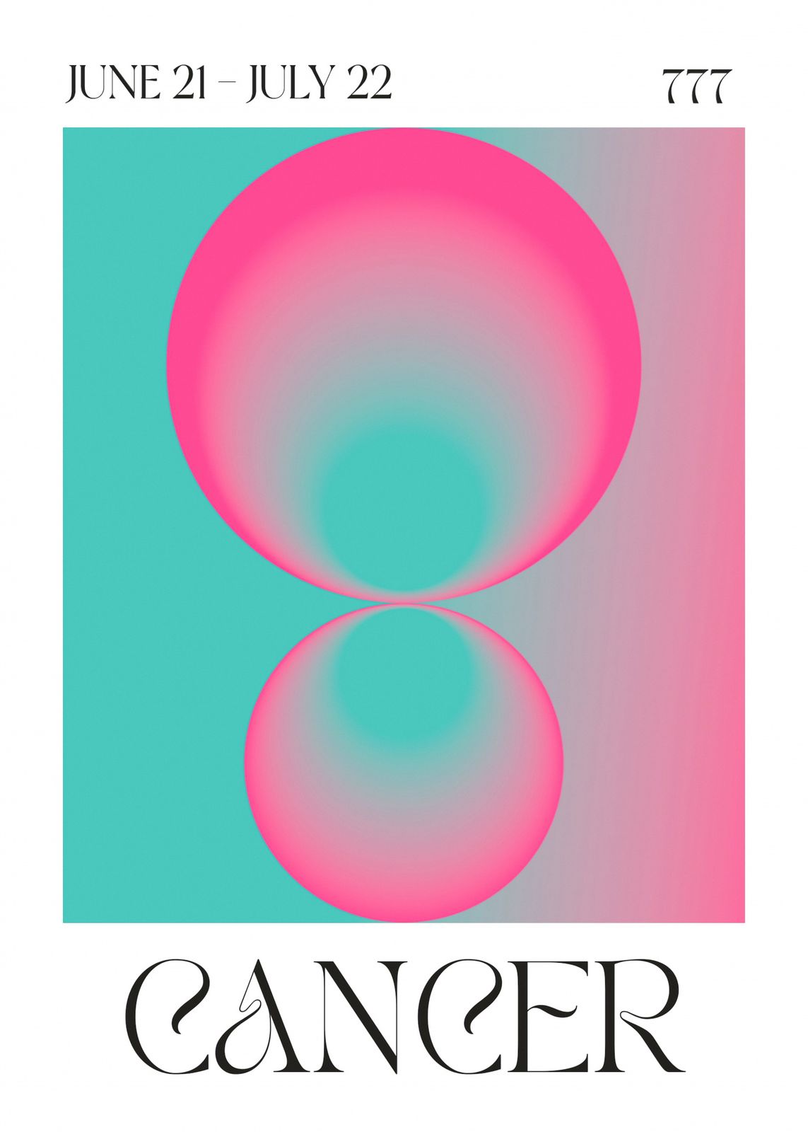 Póster - Diseño Cáncer Zodiacal
