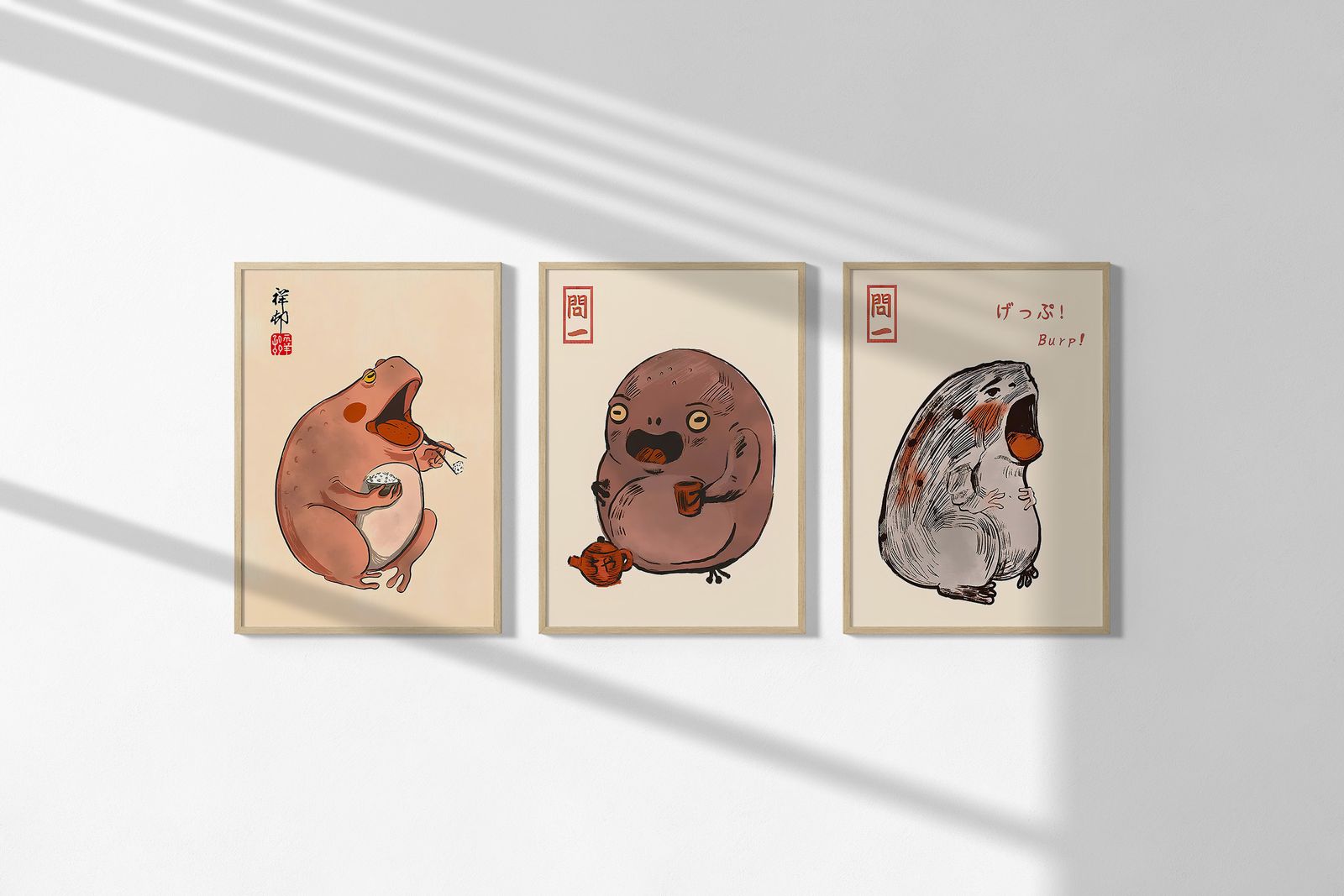 Póster - Quirky Frog Characters / Juego de 3