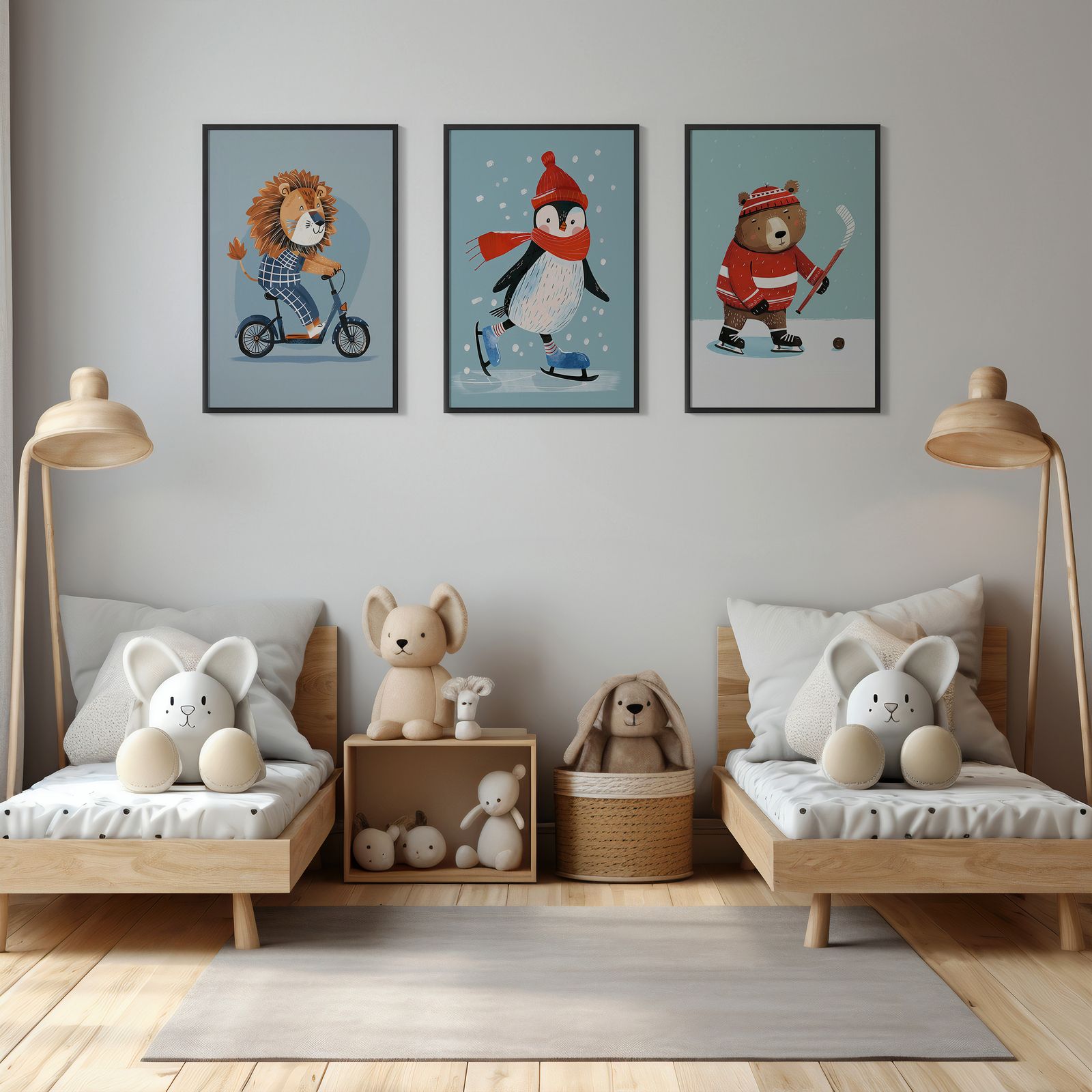 Póster - Aventura Animal Juguetona / Conjunto de 3