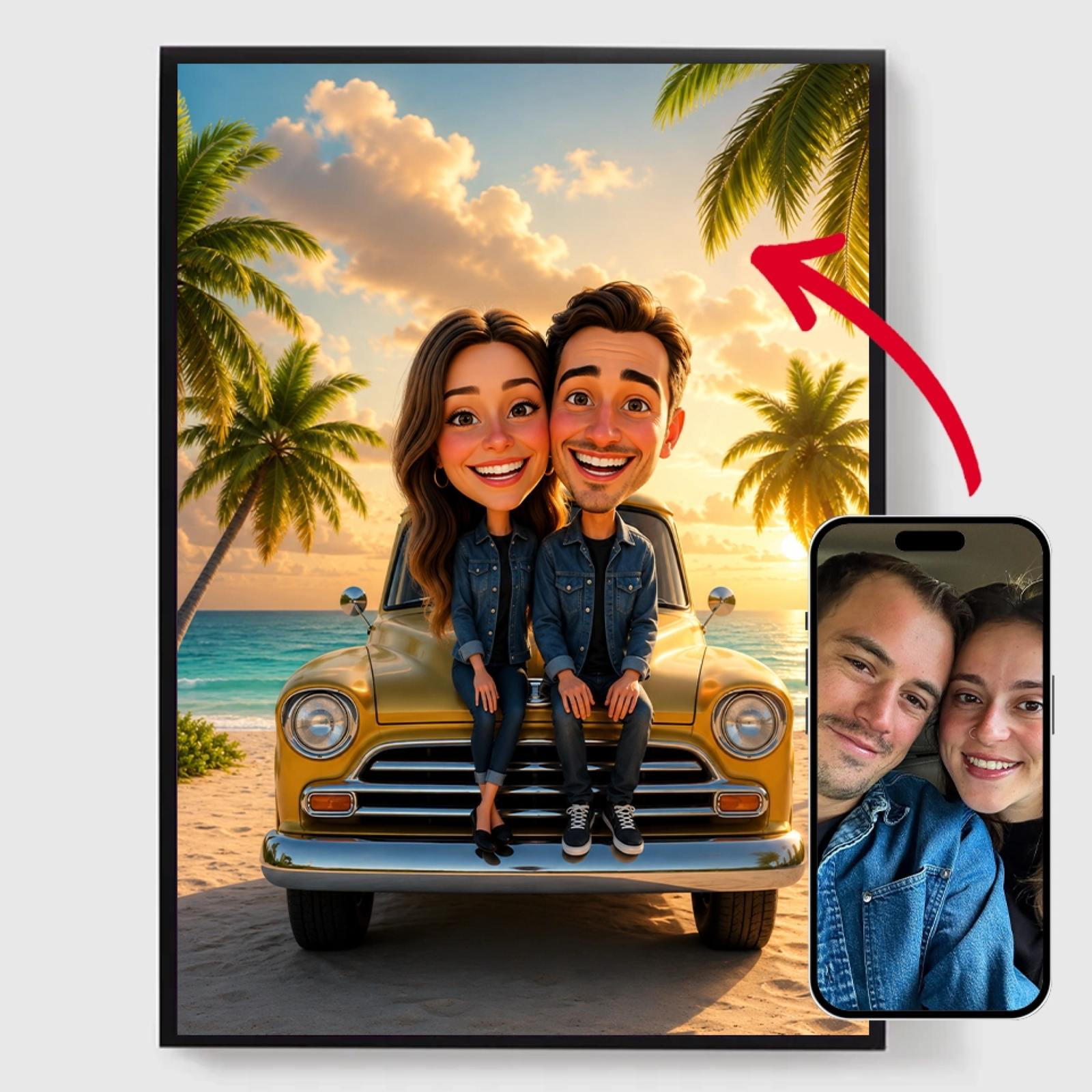 Póster Personalizado - Caricatura 3D en Retrato de Cuba - Póster AI