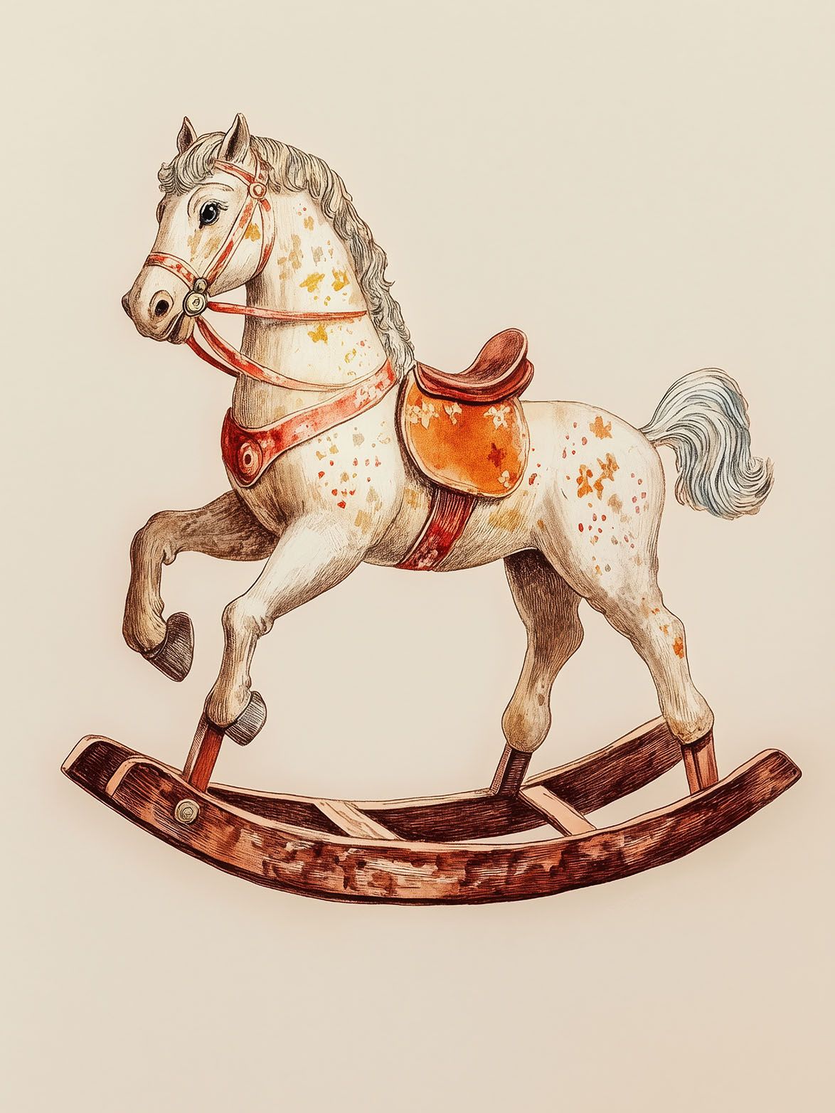 Póster - Caballo Mecedor