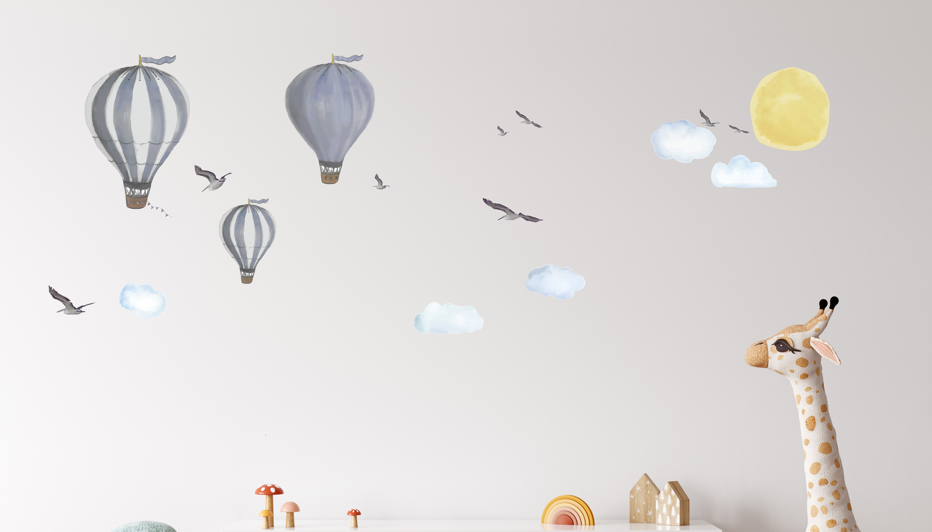Vinilo decorativo - Globos de cuento de hadas / Azul
