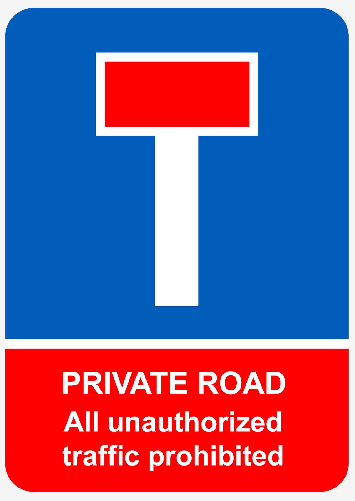 Sticker - Camino Privado Tráfico No Autorizado Prohibido