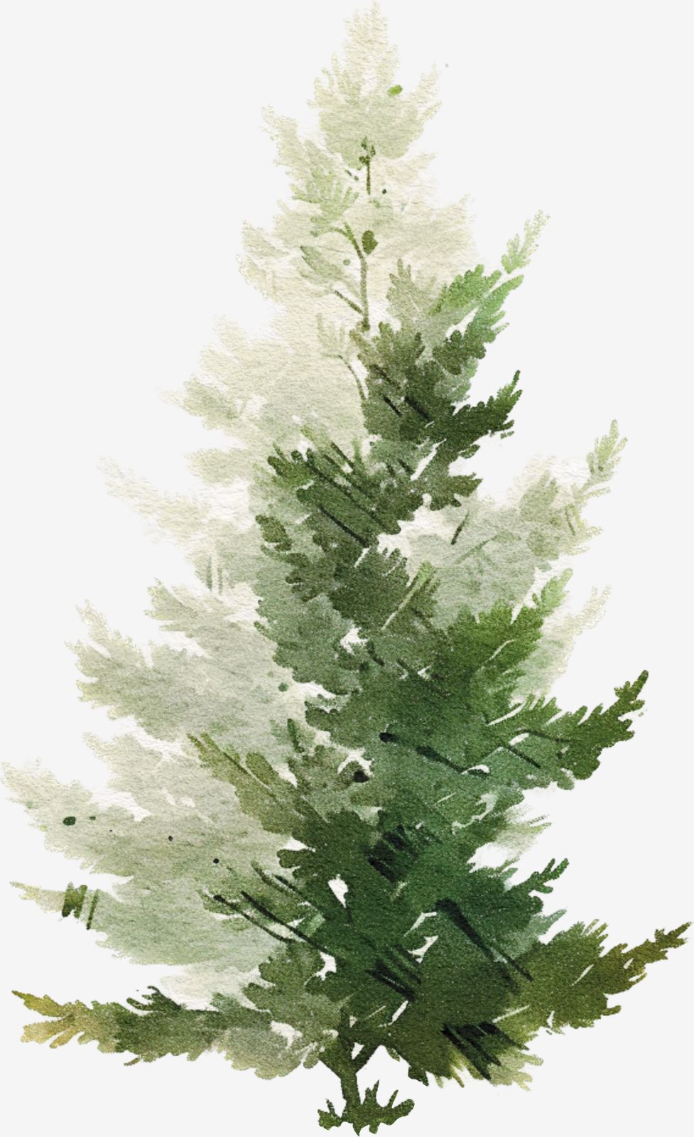 Pegatina Árbol Acuarela