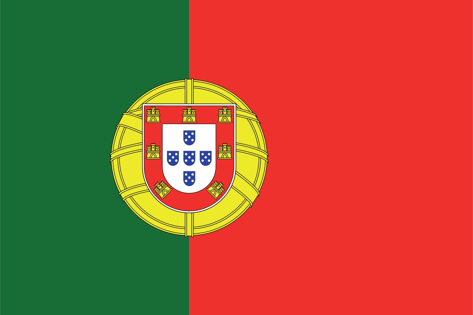 Bandera de Portugal - Pegatina
