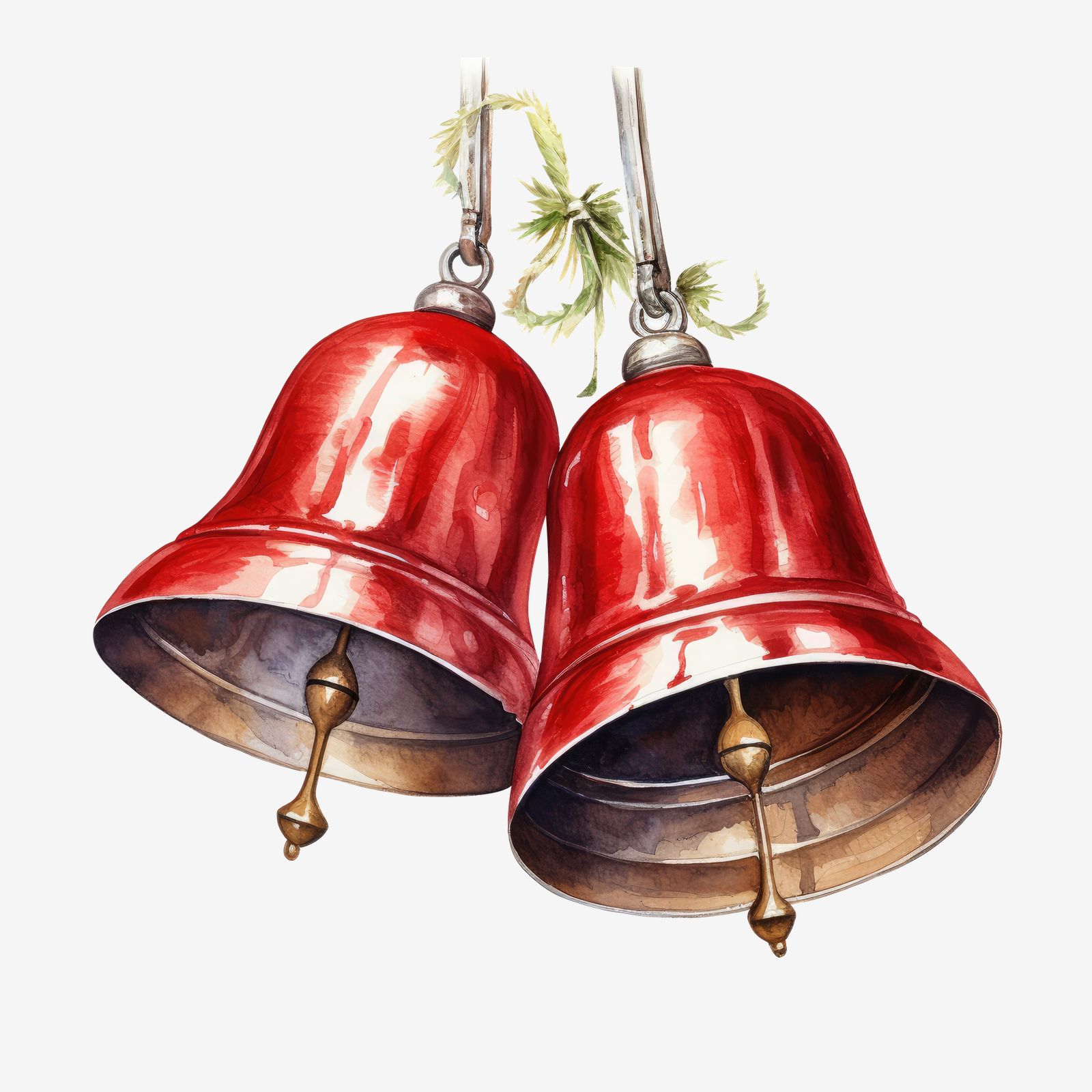 Adhesivo de Campanas Rojas Festivas