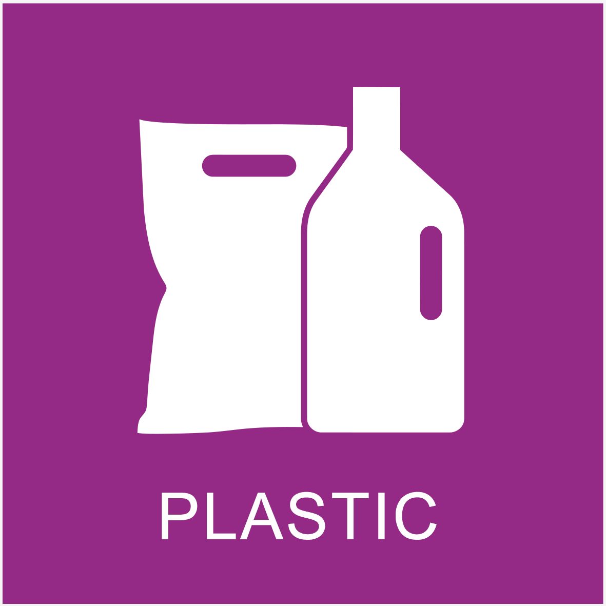 Pegatina - Reciclaje de plástico
