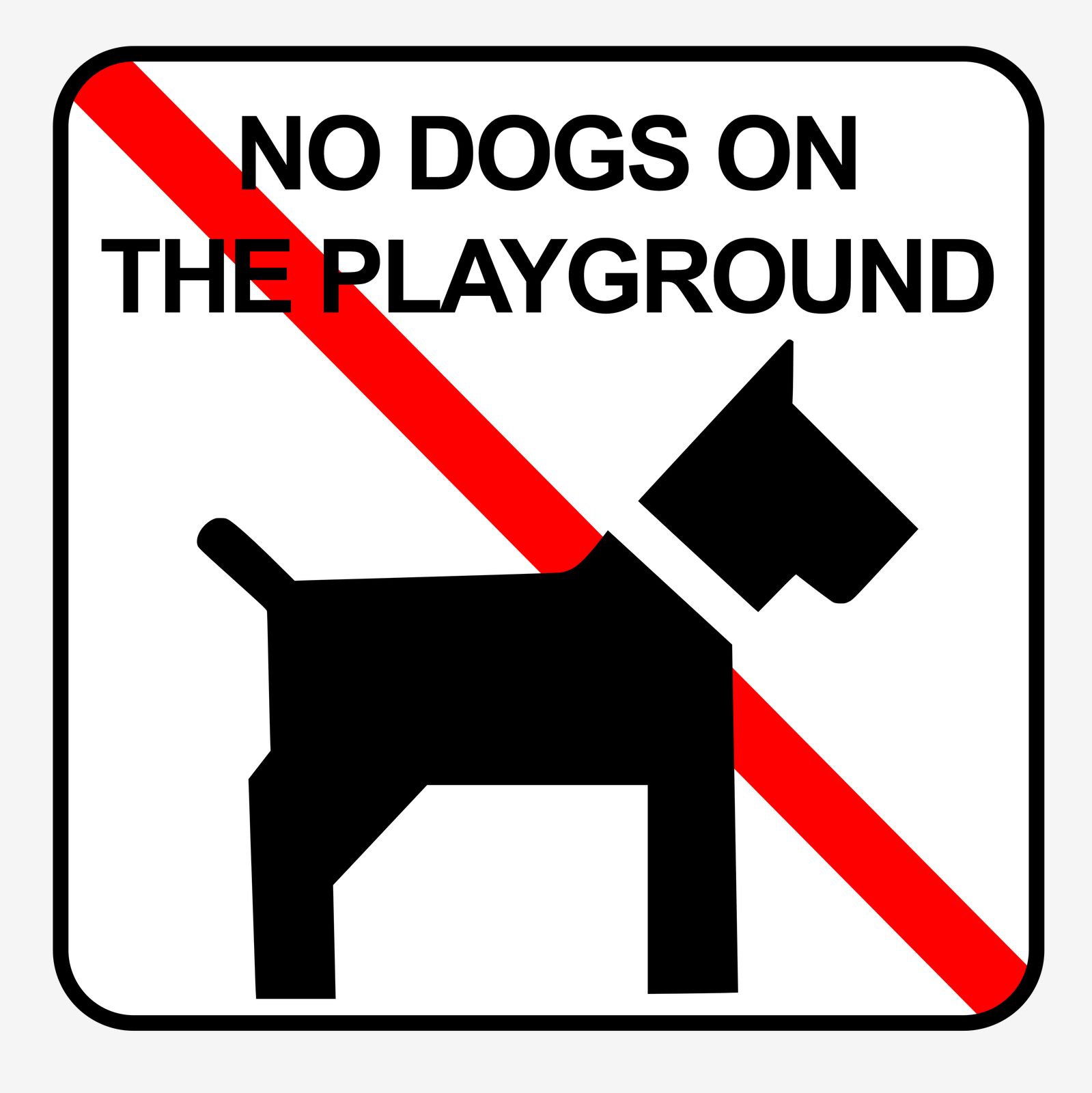 Pegatina - No Perros en el Parque Infantil