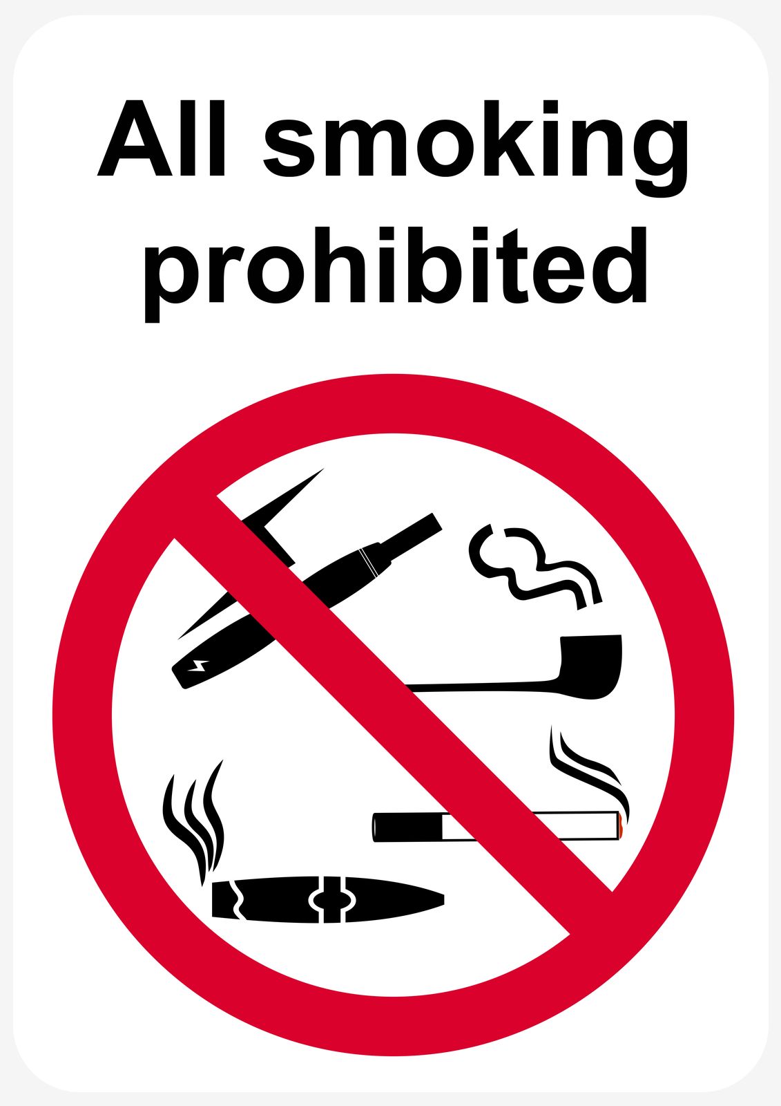 Sticker - Prohibido Fumar