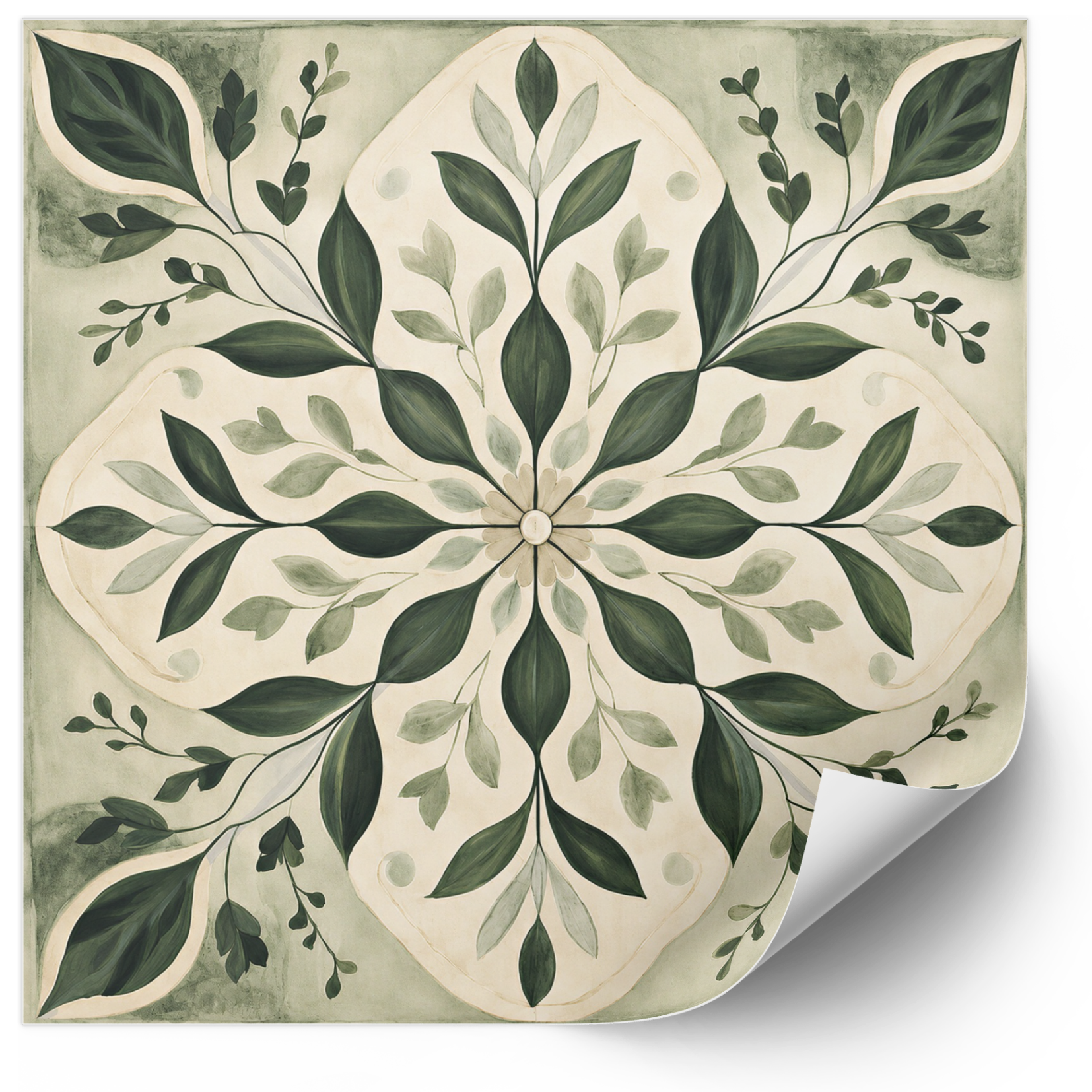 Pegatinas para azulejos -  Verde floral
