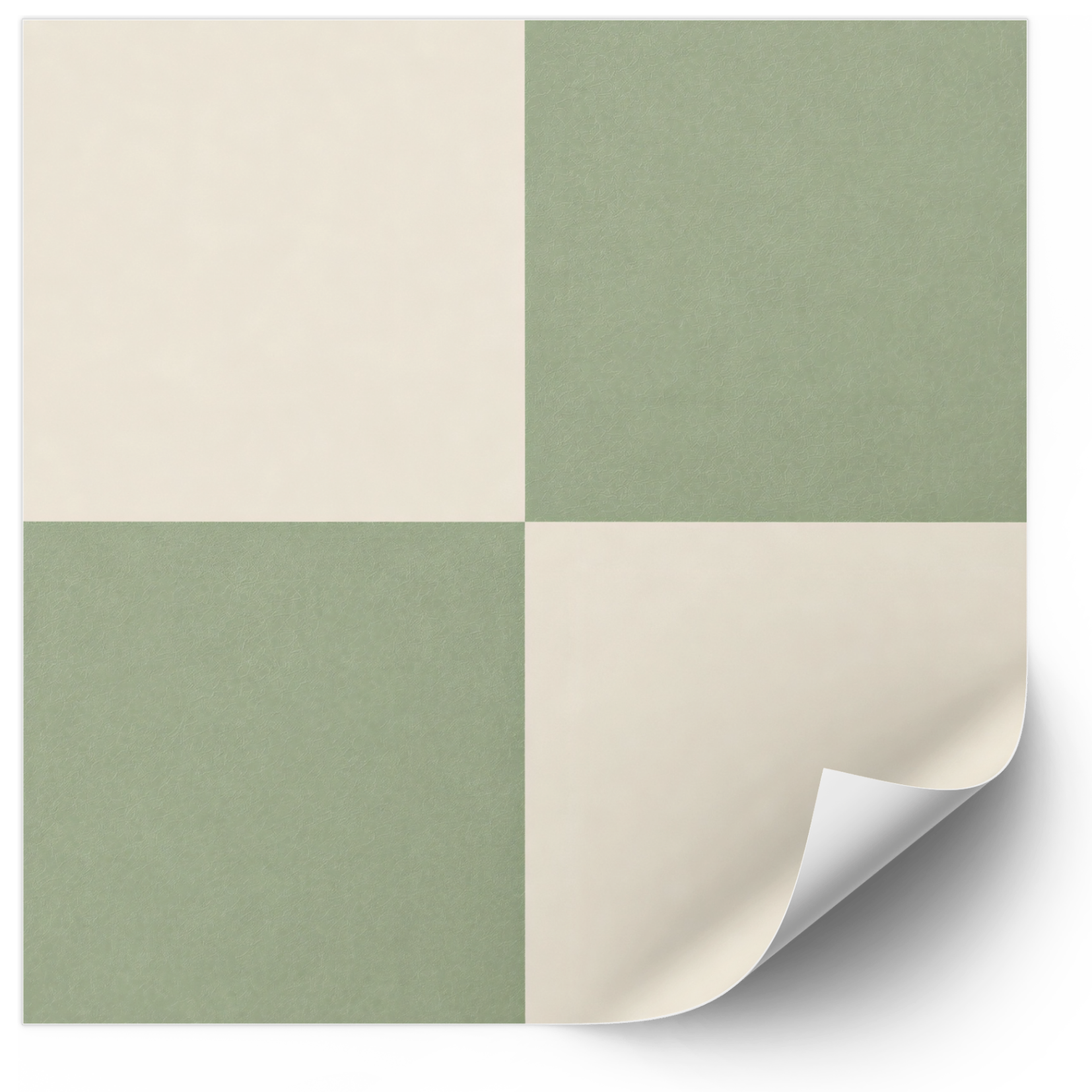 Pegatinas para azulejos - Verde y Beige a Cuadros
