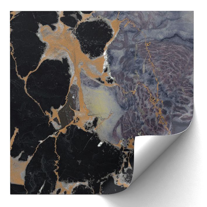 Pegatina de Azulejo - Diseño de Mármol Negro